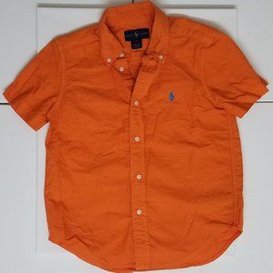 Ralph Lauren Orange Button Down Boys Size 6